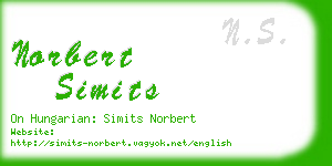 norbert simits business card